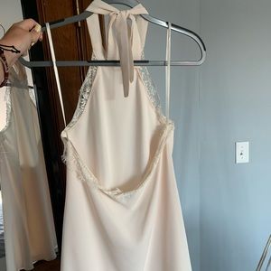 White halter dress